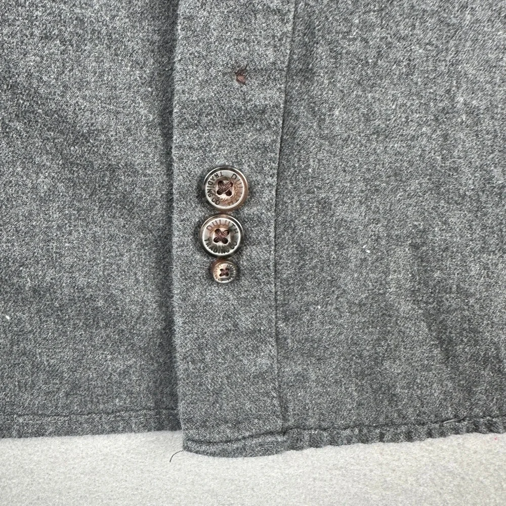 Duluth Trading Co Flannel Shirt Mens XL Gray Relaxed Fit Button Down 100% Cotton - Picture 5 of 11